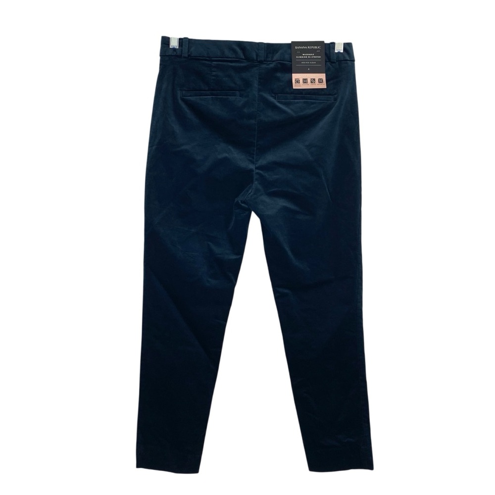 Banana Republic Women's Mid Rise Sloan Navy Blue Velvet Ankle Pants New - Picture 7 of 10